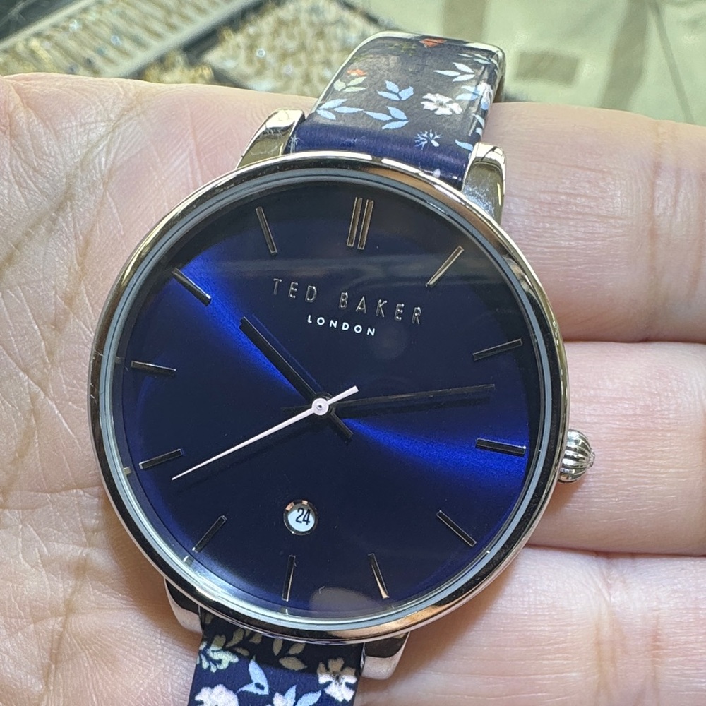 Ted Baker Midnight Blue Watch with Floral Strap